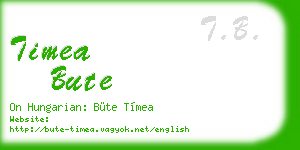 timea bute business card